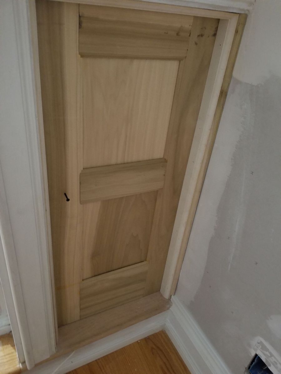 Custom-built solid wood door